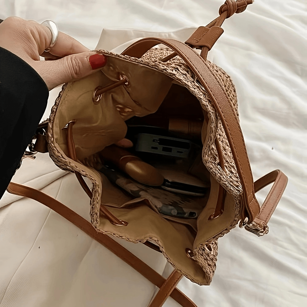 【2025春夏新作】ドロストクロシェかごバッグ【2色展開】 - select store mirror me【2025春夏新作】ドロストクロシェかごバッグ【2色展開】select store mirror meselect store mirror meカーキ