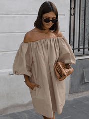 【2025春夏新作】2wayオフショルバルーンスリーブワンピース - select store mirror me【2025春夏新作】2wayオフショルバルーンスリーブワンピースselect store mirror meselect store mirror meベージュS