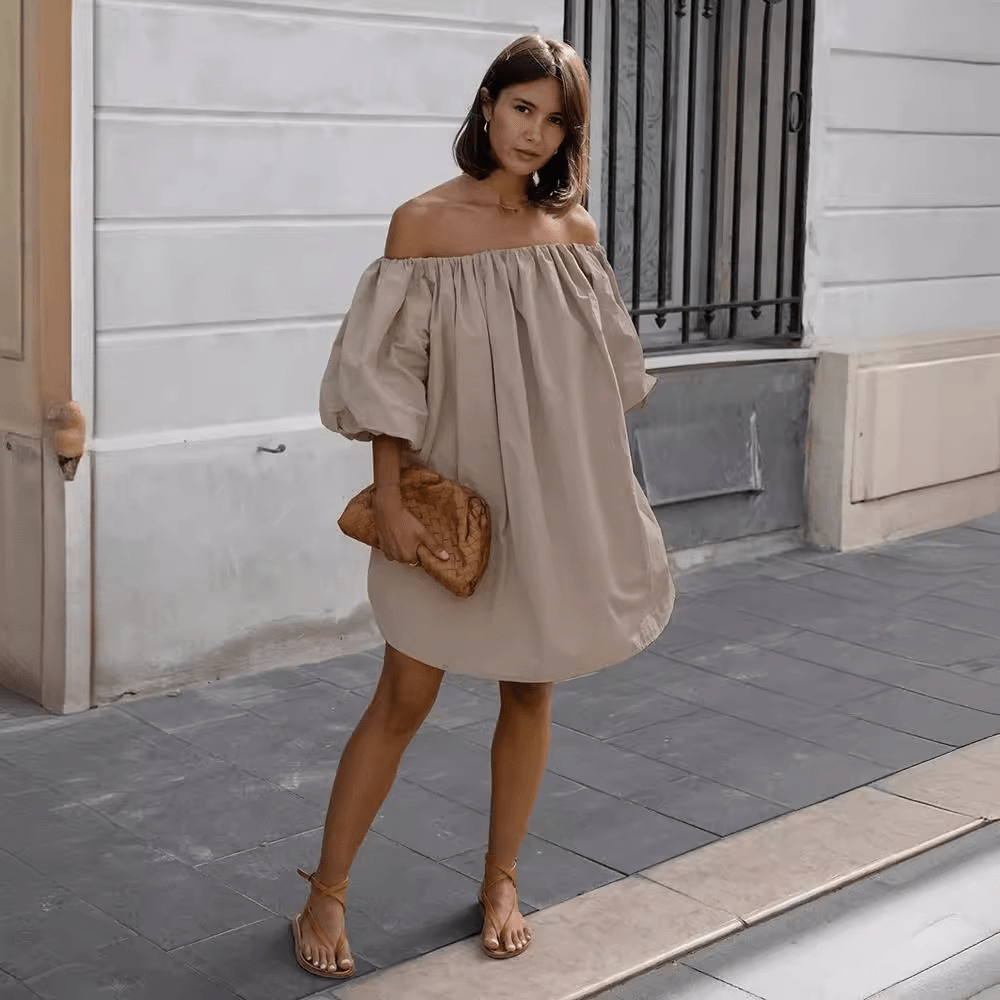 【2025春夏新作】2wayオフショルバルーンスリーブワンピース - select store mirror me【2025春夏新作】2wayオフショルバルーンスリーブワンピースselect store mirror meselect store mirror meベージュS