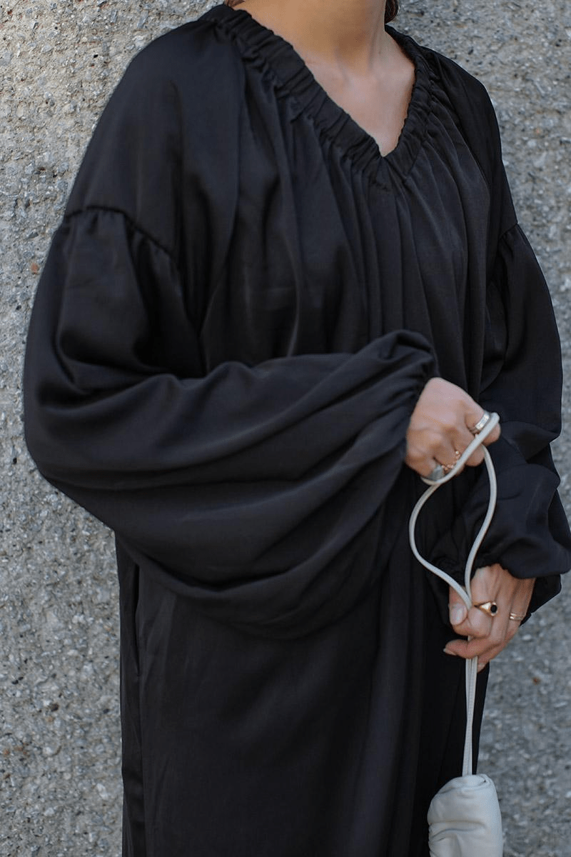 【2025春夏新作】2WAYギャザーリラックスワンピース【2色展開】 - select store mirror me【2025春夏新作】2WAYギャザーリラックスワンピース【2色展開】select store mirror meselect store mirror meブラックS