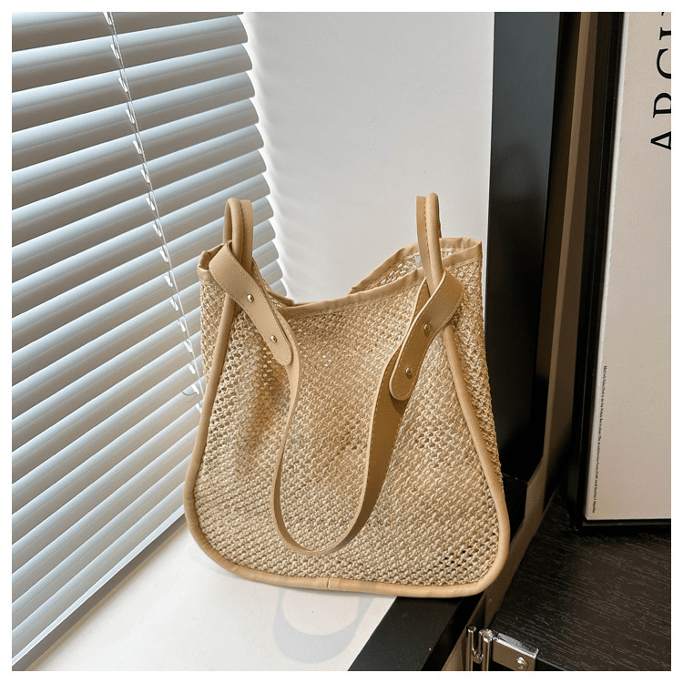 【2025春夏新作】カゴ編みレザーライクハンドルバッグ【3色展開】 - select store mirror me【2025春夏新作】カゴ編みレザーライクハンドルバッグ【3色展開】select store mirror meselect store mirror meカーキ