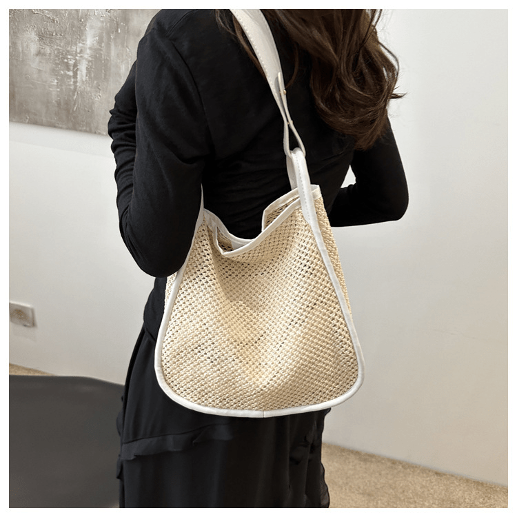 【2025春夏新作】カゴ編みレザーライクハンドルバッグ【3色展開】 - select store mirror me【2025春夏新作】カゴ編みレザーライクハンドルバッグ【3色展開】select store mirror meselect store mirror meホワイト
