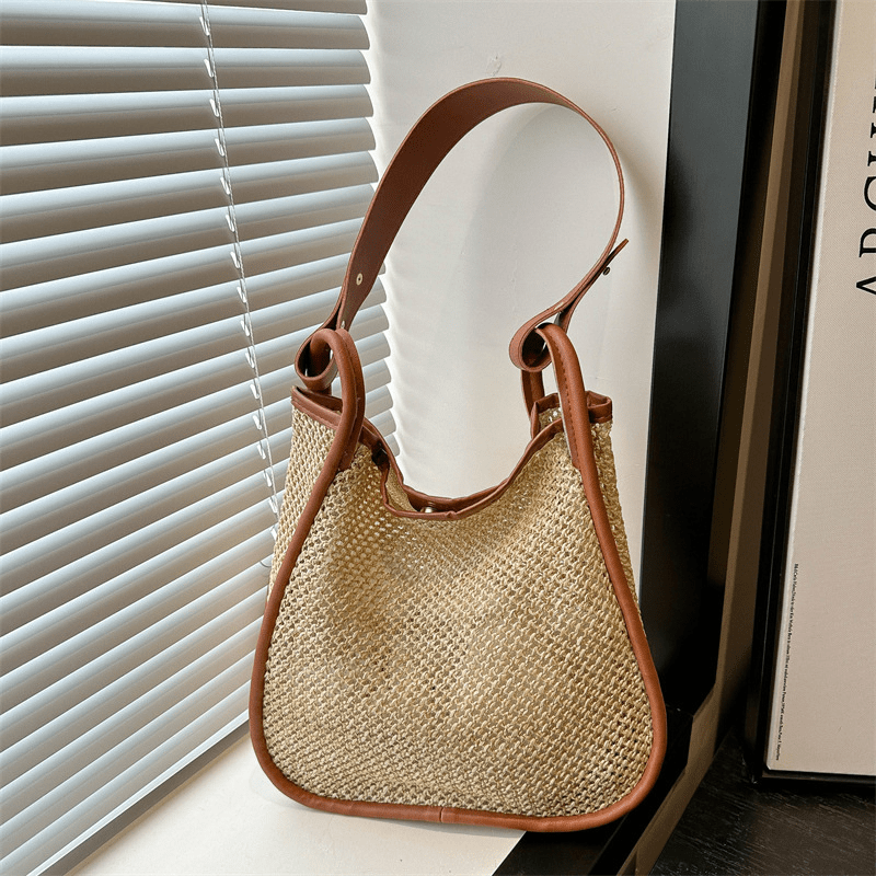 【2025春夏新作】カゴ編みレザーライクハンドルバッグ【3色展開】 - select store mirror me【2025春夏新作】カゴ編みレザーライクハンドルバッグ【3色展開】select store mirror meselect store mirror meブラウン