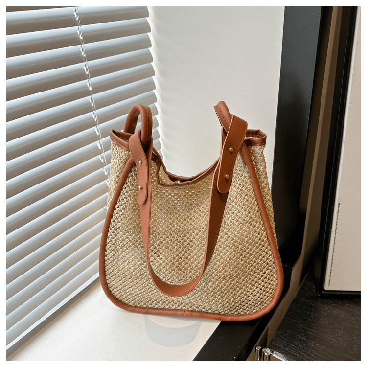 【2025春夏新作】カゴ編みレザーライクハンドルバッグ【3色展開】 - select store mirror me【2025春夏新作】カゴ編みレザーライクハンドルバッグ【3色展開】select store mirror meselect store mirror meブラウン