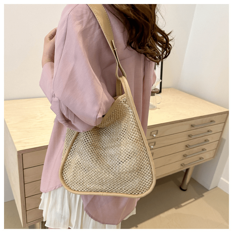 【2025春夏新作】カゴ編みレザーライクハンドルバッグ【3色展開】 - select store mirror me【2025春夏新作】カゴ編みレザーライクハンドルバッグ【3色展開】select store mirror meselect store mirror meカーキ