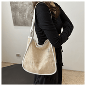 【2025春夏新作】カゴ編みレザーライクハンドルバッグ【3色展開】 - select store mirror me【2025春夏新作】カゴ編みレザーライクハンドルバッグ【3色展開】select store mirror meselect store mirror meホワイト