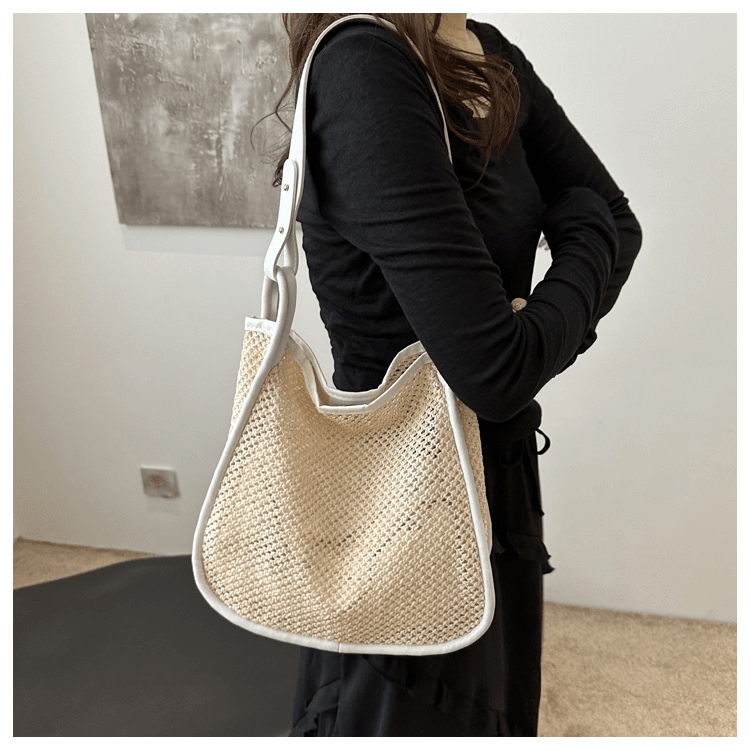 【2025春夏新作】カゴ編みレザーライクハンドルバッグ【3色展開】 - select store mirror me【2025春夏新作】カゴ編みレザーライクハンドルバッグ【3色展開】select store mirror meselect store mirror meホワイト