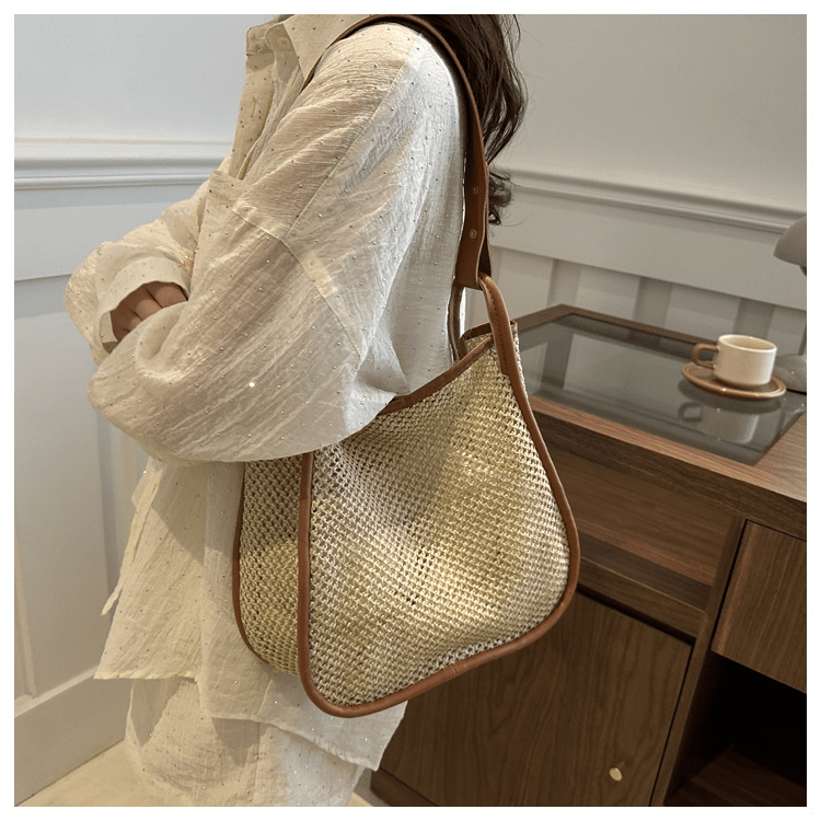 【2025春夏新作】カゴ編みレザーライクハンドルバッグ【3色展開】 - select store mirror me【2025春夏新作】カゴ編みレザーライクハンドルバッグ【3色展開】select store mirror meselect store mirror meブラウン