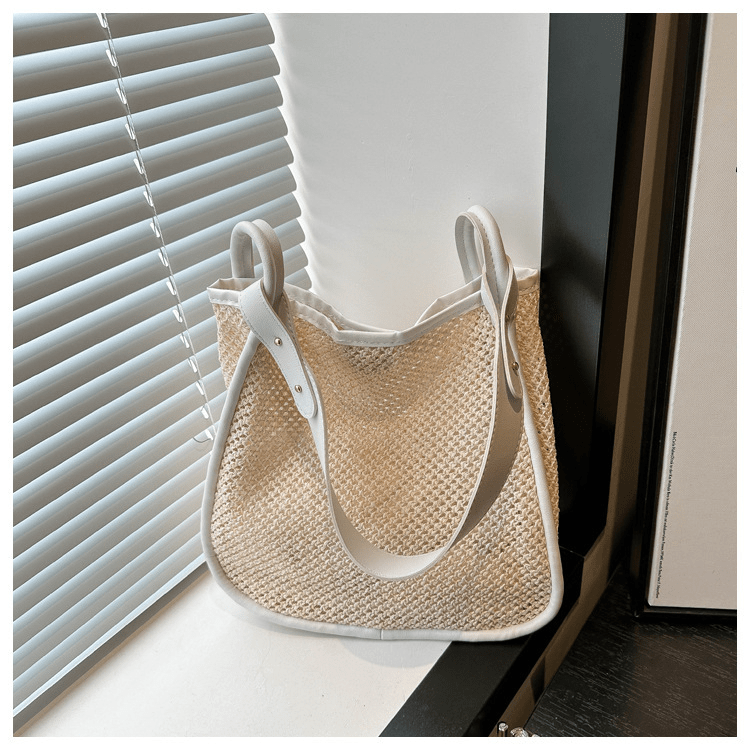 【2025春夏新作】カゴ編みレザーライクハンドルバッグ【3色展開】 - select store mirror me【2025春夏新作】カゴ編みレザーライクハンドルバッグ【3色展開】select store mirror meselect store mirror meホワイト