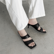 【2025春夏新作】スクエアトゥミュールサンダル【3色展開】 - select store mirror me【2025春夏新作】スクエアトゥミュールサンダル【3色展開】select store mirror meselect store mirror meブラック22cm