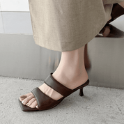 【2025春夏新作】スクエアトゥミュールサンダル【3色展開】 - select store mirror me【2025春夏新作】スクエアトゥミュールサンダル【3色展開】select store mirror meselect store mirror meダークブラウン22cm