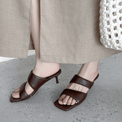 【2025春夏新作】スクエアトゥミュールサンダル【3色展開】 - select store mirror me【2025春夏新作】スクエアトゥミュールサンダル【3色展開】select store mirror meselect store mirror meダークブラウン22cm