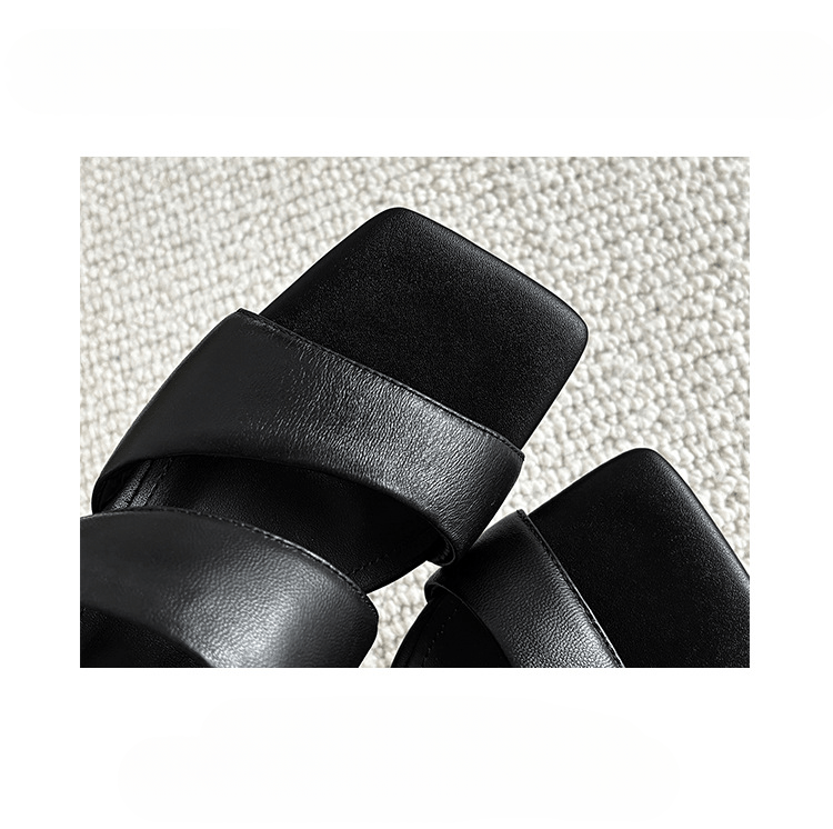 【2025春夏新作】スクエアトゥミュールサンダル【3色展開】 - select store mirror me【2025春夏新作】スクエアトゥミュールサンダル【3色展開】select store mirror meselect store mirror meブラック22cm