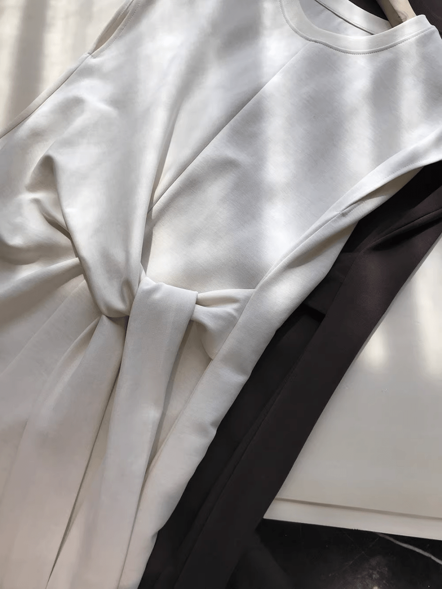 【2025春夏新作】フロントタイロングワンピース【3色展開】 - select store mirror me【2025春夏新作】フロントタイロングワンピース【3色展開】select store mirror meselect store mirror meオフホワイトS