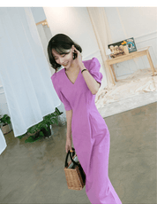 【2025春夏新作】Vネックパフスリーブタイトワンピース - select store mirror me【2025春夏新作】Vネックパフスリーブタイトワンピースselect store mirror meselect store mirror meS