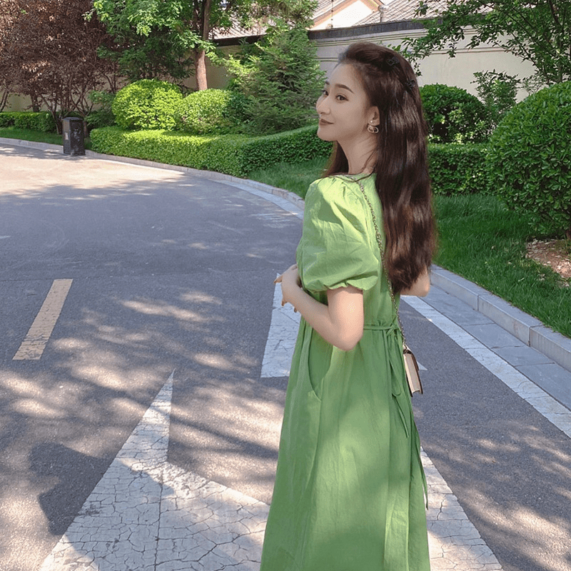 【2025春夏新作】ナチュラルフェミニンVネックワンピース - select store mirror me【2025春夏新作】ナチュラルフェミニンVネックワンピースselect store mirror meselect store mirror meS