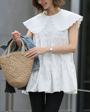 【動画あり】スカラップ襟フリルホワイトトップス - select store mirror me【動画あり】スカラップ襟フリルホワイトトップス203503375mirror meselect store mirror me203503375S