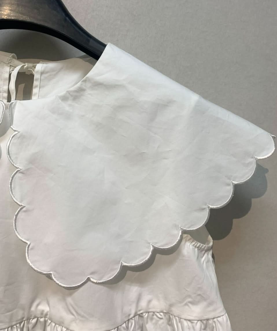 【動画あり】スカラップ襟フリルホワイトトップス - select store mirror me【動画あり】スカラップ襟フリルホワイトトップス203503375mirror meselect store mirror me203503375S