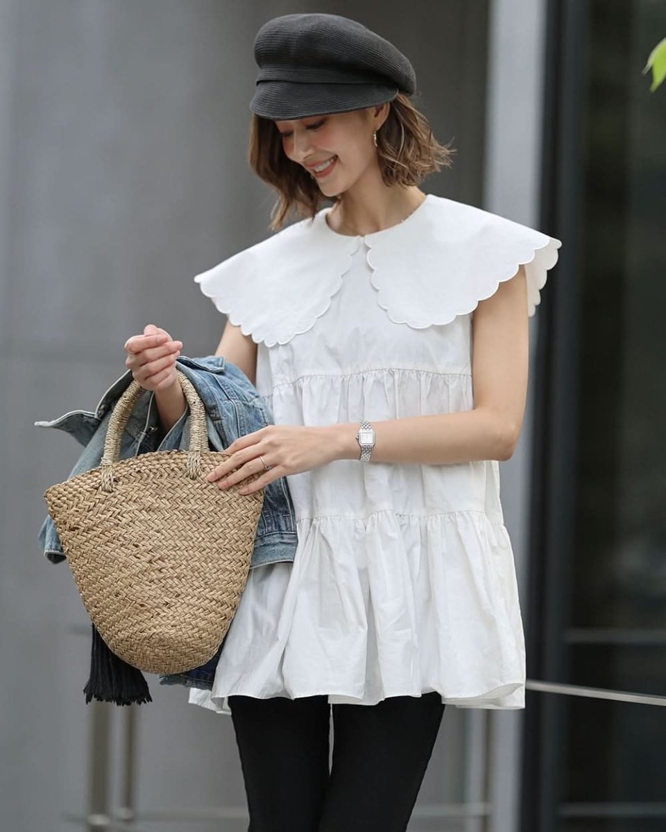 【動画あり】スカラップ襟フリルホワイトトップス - select store mirror me【動画あり】スカラップ襟フリルホワイトトップス203503375mirror meselect store mirror me203503375S