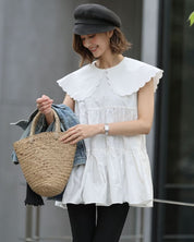 【動画あり】スカラップ襟フリルホワイトトップス - select store mirror me【動画あり】スカラップ襟フリルホワイトトップス203503375mirror meselect store mirror me203503375S