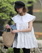 【動画あり】スカラップ襟フリルホワイトトップス - select store mirror me【動画あり】スカラップ襟フリルホワイトトップス203503375mirror meselect store mirror me203503375S