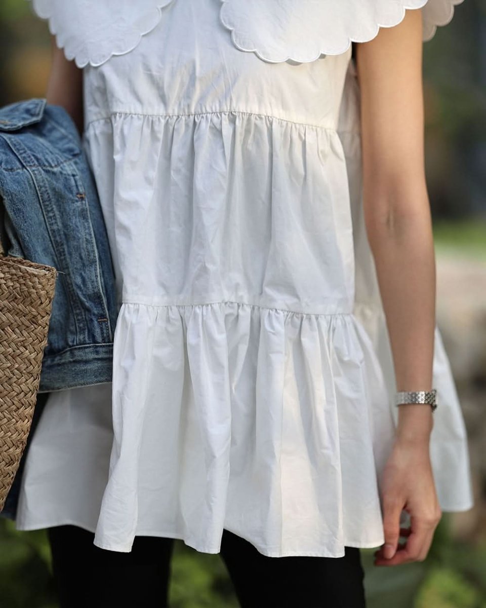 【動画あり】スカラップ襟フリルホワイトトップス - select store mirror me【動画あり】スカラップ襟フリルホワイトトップス203503375mirror meselect store mirror me203503375S