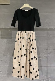 【動画あり】ドット柄切り替えベージュワンピース - select store mirror me【動画あり】ドット柄切り替えベージュワンピース204007419mirror meselect store mirror me204007419S