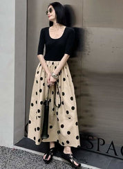 【動画あり】ドット柄切り替えベージュワンピース - select store mirror me【動画あり】ドット柄切り替えベージュワンピース204007419mirror meselect store mirror me204007419S