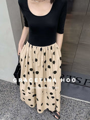 【動画あり】ドット柄切り替えベージュワンピース - select store mirror me【動画あり】ドット柄切り替えベージュワンピース204007419mirror meselect store mirror me204007419S