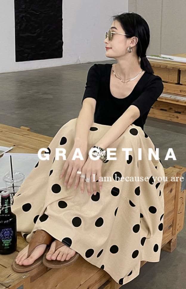 【動画あり】ドット柄切り替えベージュワンピース - select store mirror me【動画あり】ドット柄切り替えベージュワンピース204007419mirror meselect store mirror me204007419S