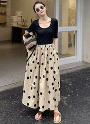 【動画あり】ドット柄切り替えベージュワンピース - select store mirror me【動画あり】ドット柄切り替えベージュワンピース204007419mirror meselect store mirror me204007419S