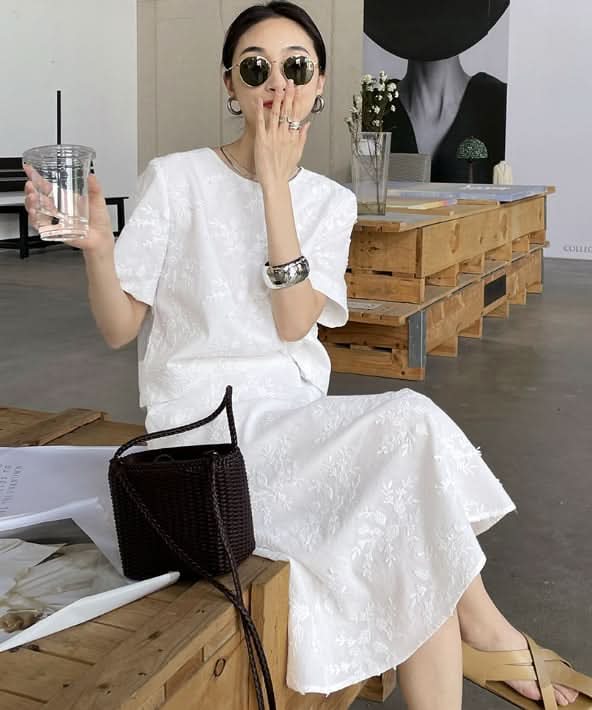 【動画あり】ジャガードホワイトスカートセットアップ - select store mirror me【動画あり】ジャガードホワイトスカートセットアップ204751711mirror meselect store mirror me204751711S