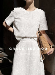 【動画あり】ジャガードホワイトスカートセットアップ - select store mirror me【動画あり】ジャガードホワイトスカートセットアップ204751711mirror meselect store mirror me204751711S