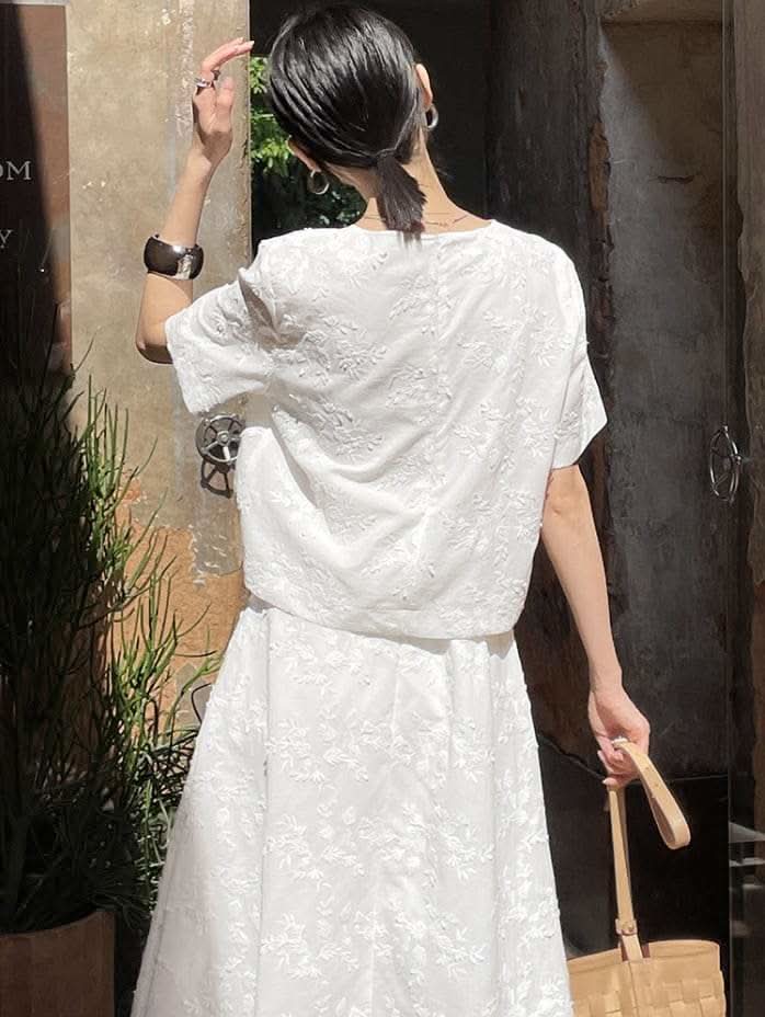 【動画あり】ジャガードホワイトスカートセットアップ - select store mirror me【動画あり】ジャガードホワイトスカートセットアップ204751711mirror meselect store mirror me204751711S