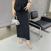 スクエアトゥハイヒールサンダル mirror me