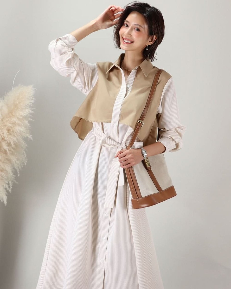 トレンチモチーフウエストベルトシャツワンピース - select store mirror meトレンチモチーフウエストベルトシャツワンピース238772352mirror meselect store mirror me238772352S