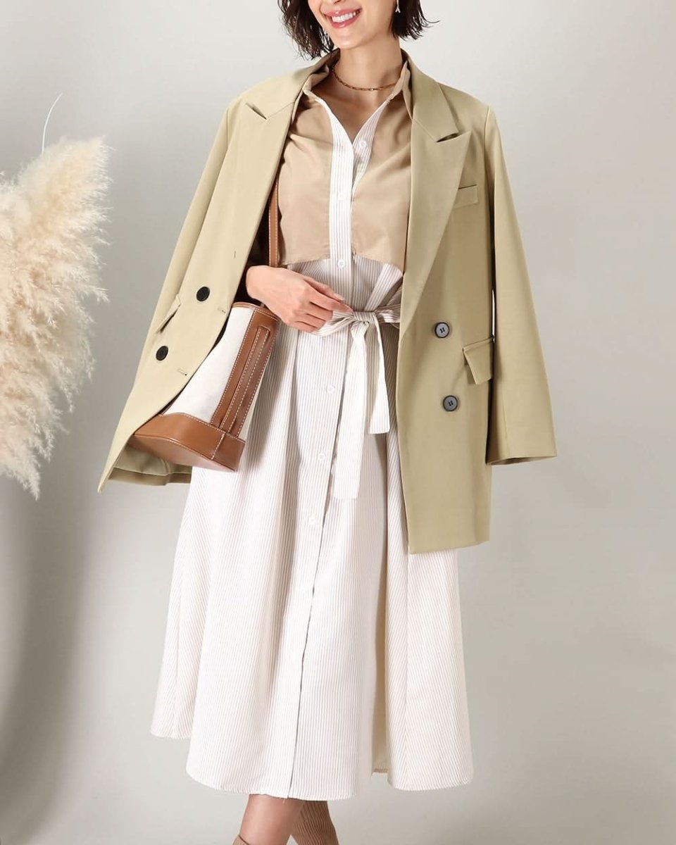 トレンチモチーフウエストベルトシャツワンピース - select store mirror meトレンチモチーフウエストベルトシャツワンピース238772352mirror meselect store mirror me238772352S