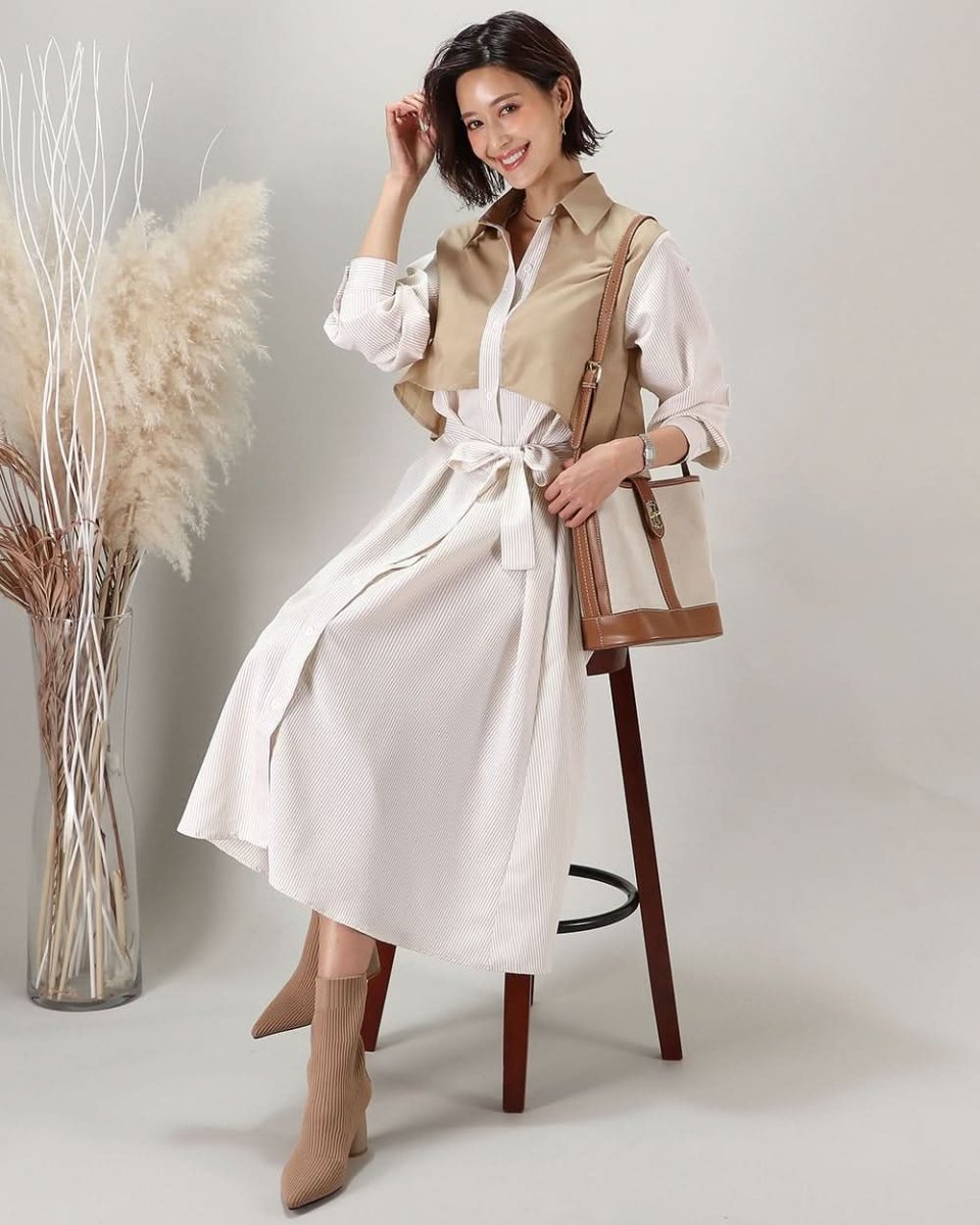 トレンチモチーフウエストベルトシャツワンピース - select store mirror meトレンチモチーフウエストベルトシャツワンピース238772352mirror meselect store mirror me238772352S