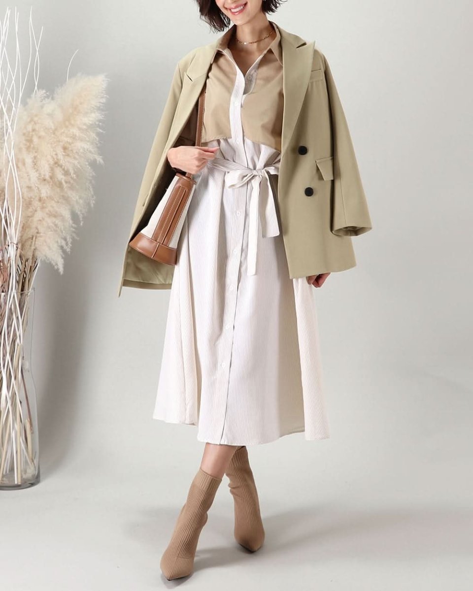 トレンチモチーフウエストベルトシャツワンピース - select store mirror meトレンチモチーフウエストベルトシャツワンピース238772352mirror meselect store mirror me238772352S