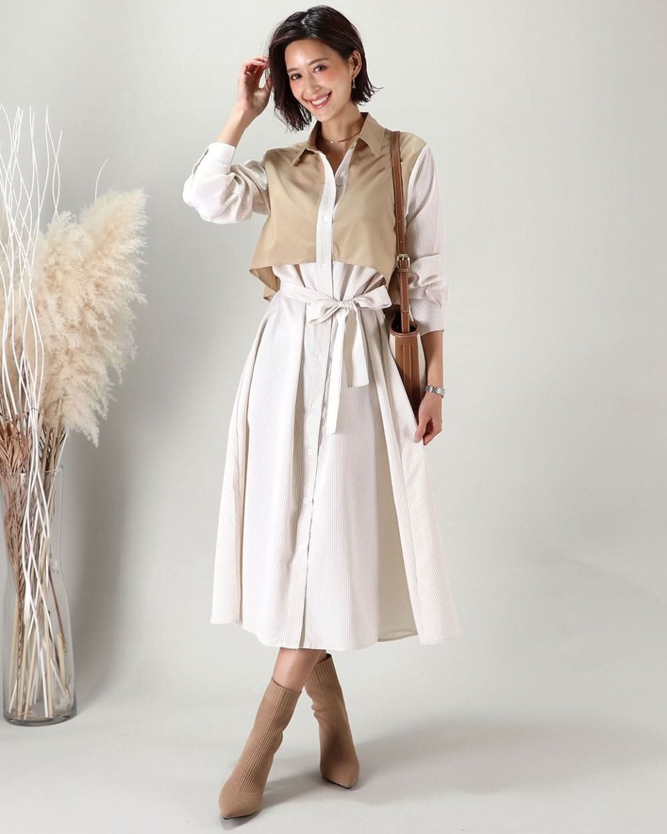 トレンチモチーフウエストベルトシャツワンピース - select store mirror meトレンチモチーフウエストベルトシャツワンピース238772352mirror meselect store mirror me238772352S