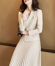 洗練された美しさを纏う、ディテールアシンメトリースーツ型ワンピース - select store mirror me洗練された美しさを纏う、ディテールアシンメトリースーツ型ワンピース248469560mirror meselect store mirror me248469560ホワイトS