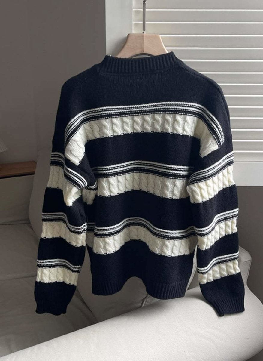 【高品質ウール25%】【動画あり】REMIXボーダーニットセーター - select store mirror me【高品質ウール25%】【動画あり】REMIXボーダーニットセーターmirror meselect store mirror meフリーサイズ