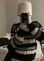 【高品質ウール25%】【動画あり】REMIXボーダーニットセーター - select store mirror me【高品質ウール25%】【動画あり】REMIXボーダーニットセーターmirror meselect store mirror meフリーサイズ