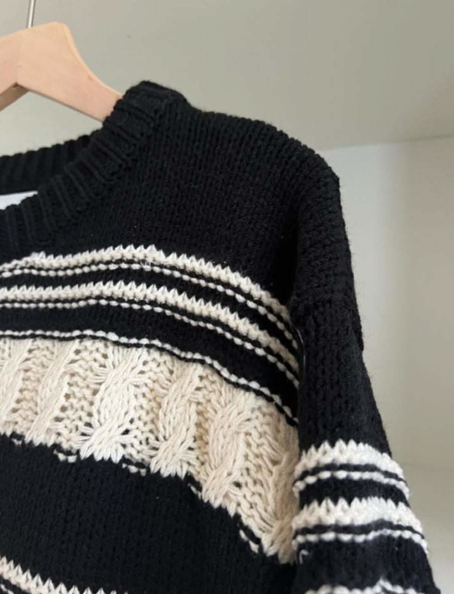 【高品質ウール25%】【動画あり】REMIXボーダーニットセーター - select store mirror me【高品質ウール25%】【動画あり】REMIXボーダーニットセーターmirror meselect store mirror meフリーサイズ