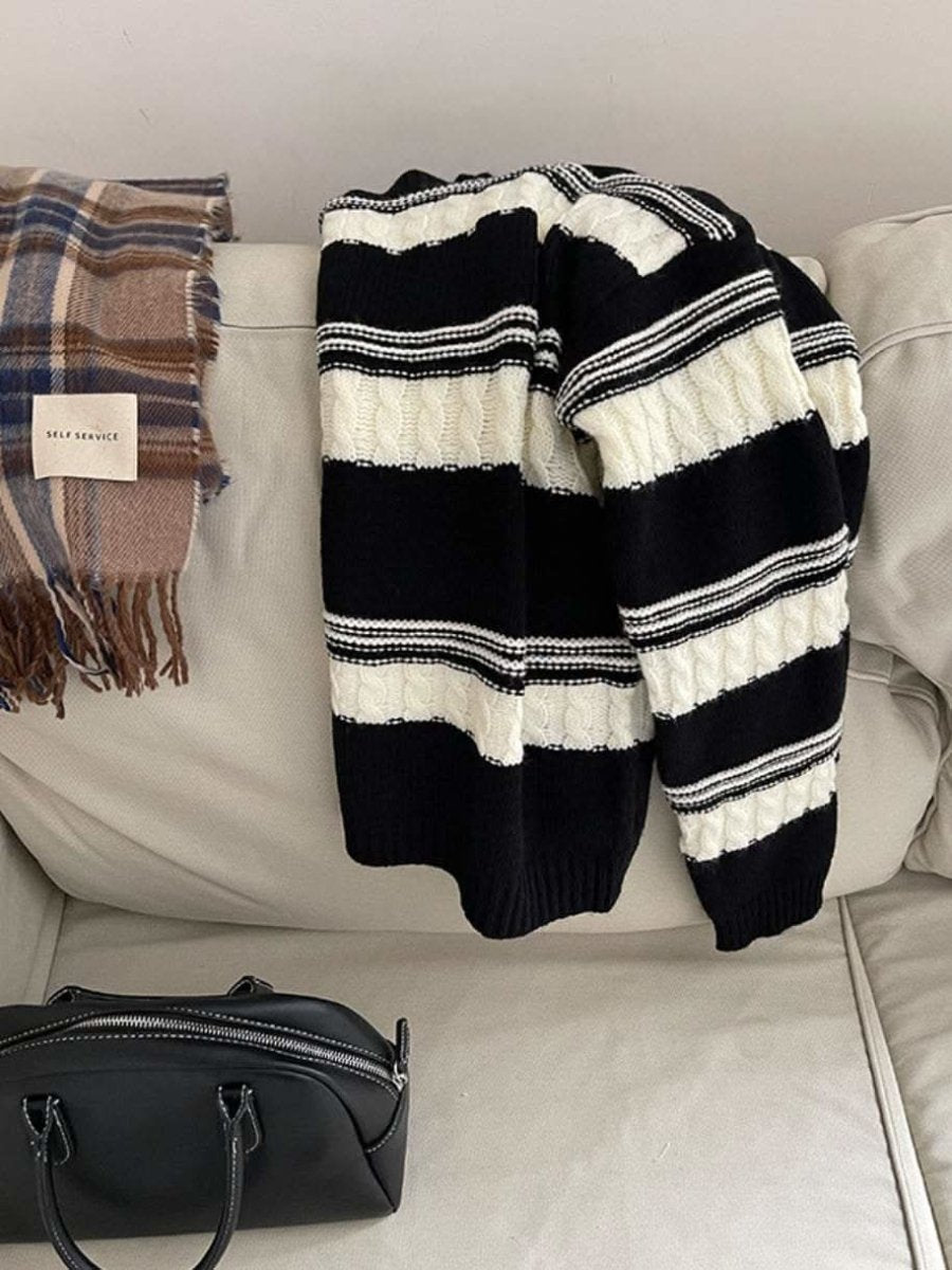 【高品質ウール25%】【動画あり】REMIXボーダーニットセーター - select store mirror me【高品質ウール25%】【動画あり】REMIXボーダーニットセーターmirror meselect store mirror meフリーサイズ