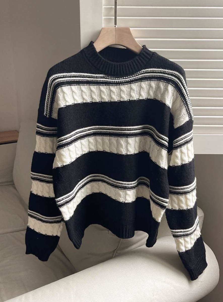 【高品質ウール25%】【動画あり】REMIXボーダーニットセーター - select store mirror me【高品質ウール25%】【動画あり】REMIXボーダーニットセーターmirror meselect store mirror meフリーサイズ