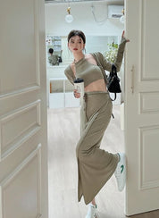 ホルターネックスリットスカート3点セット 2色展開 - select store mirror meホルターネックスリットスカート3点セット 2色展開190129793mirror meselect store mirror me190129793カーキS