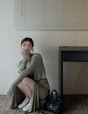 ホルターネックスリットスカート3点セット 2色展開 - select store mirror meホルターネックスリットスカート3点セット 2色展開190129793mirror meselect store mirror me190129793カーキS