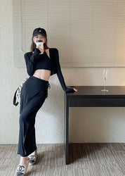 ホルターネックスリットスカート3点セット 2色展開 - select store mirror meホルターネックスリットスカート3点セット 2色展開190129793mirror meselect store mirror me190129793カーキS