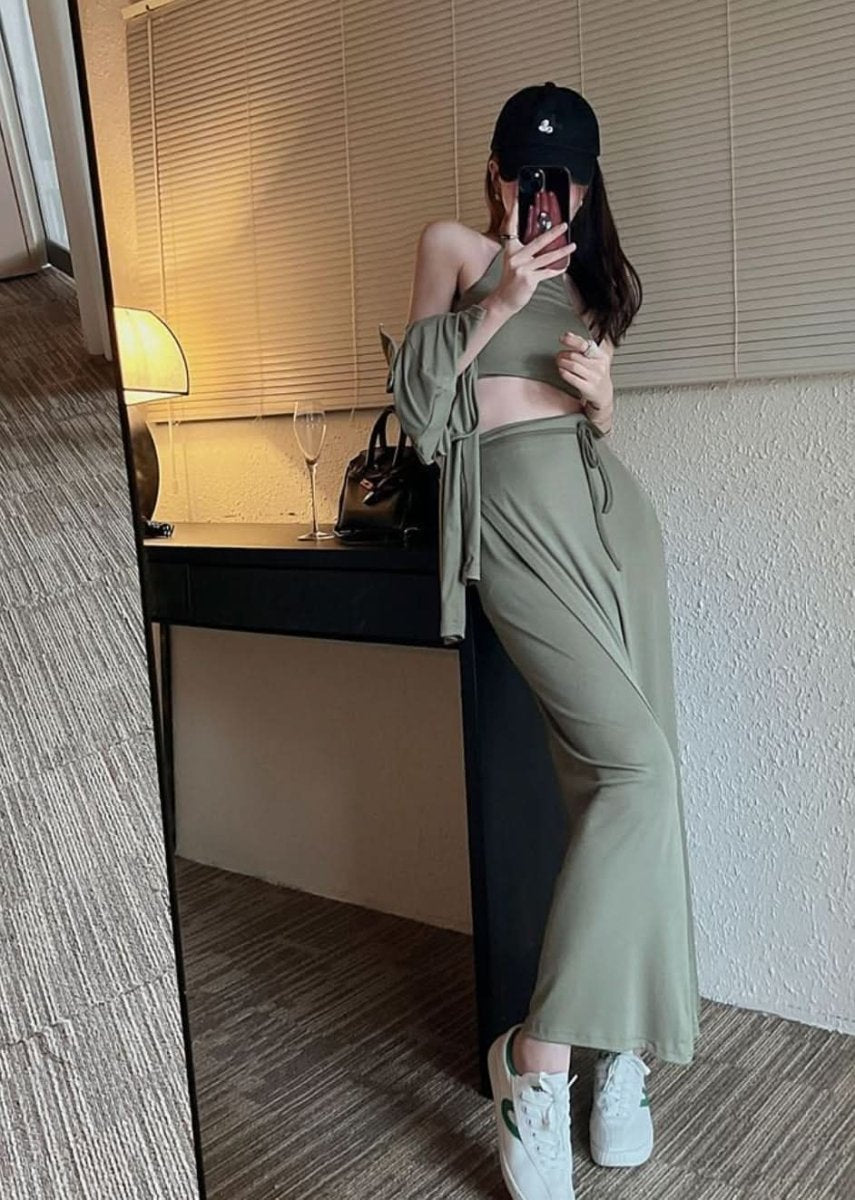 ホルターネックスリットスカート3点セット 2色展開 - select store mirror meホルターネックスリットスカート3点セット 2色展開190129793mirror meselect store mirror me190129793カーキS